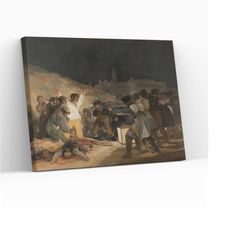 The Third of May by Francisco Goya Famous Artwork Canvas Wrap Wall Art Aesthetic Home Decor Gift Gicle Canvas Painting D