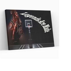 Michael Jordan Legends Are Made Canvas Wrap Wall Art Mancave Kidsroom Decor Christmas Father Gift Office Wall Art Gicle
