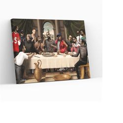 Last Supper Watercolor Rap Stars Canvas Wrap Wall Art Aesthetic Home Mancave Kidsroom Decor Father Gift Wall Art Gicle C