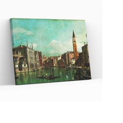 The Grand Canal Venice by Canaletto Famous Artwork Canvas Wrap Wall Art Aesthetic Home Decor Gift Gicle Canvas Painting