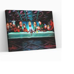 Last Supper South Park Watercolor Canvas Wrap Wall Art Aesthetic Home Mancave Kidsroom Decor Father Gift Wall Art Gicle