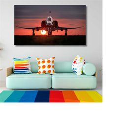 military aircraft at sunrise canvas wall art poster,roll of canvas,single framed panel(2,3,4,5 equal panels or 3,5 balan
