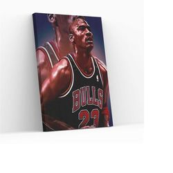 Michael Jordan Vivid Portrait Canvas Wall Art Kids Room Decor Fine Art Photography Aesthetic Wall Decor Minimalist Gicle
