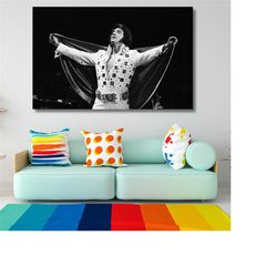 Elvis Presley King of Rock and Roll Canvas Wall Art Aesthetic Wall Decor Fine Art Photography Wall Hanging Christmas Gif