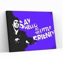 scarface blue design poster home decor mancave gift aesthetic wall decor ready wall hanging canvas wall art painting pri