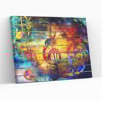 abstract music treble clef canvas wall art living room painting kidsroom kitchen office decor art and collectibles gicle