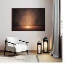 brown smoke canvas home decor, abstract wall art, modern wall decor, extra large canvas home decor, trend now canvas, re