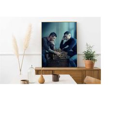messi & ronaldo chess poster, football legends wall art, soccer player poster, football canvas, sport home decor, world