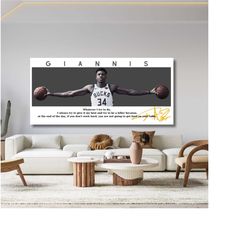 giannis antetokounmpo wings ready to hang canvas wall art , giannis antetokounmpo poster, giannis antetokounmpo art prin