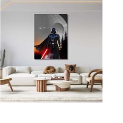 darth vader print art,darth vader poster,starwars darth vader print on canvas,anakin poster,midnight starwars print art,