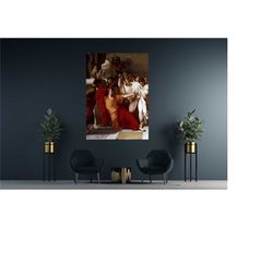 the death of julius caesar by vincenzo camuccini canvas wall art,julius caesar canvas wall art museum poster death of ca
