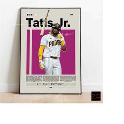 fernando tats jr. san diego padres poster digital download : baseball prints, player gift, wall art, sports bedroom post