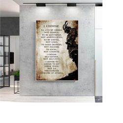 10912 samurai warrior print on canvas, japanese art, japanese decor, samurai with katana sword, samurai warriors swordsm