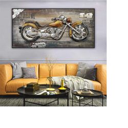 2621 motorcycle painting, motorcycle poster, motorbike posters, motorbike wall art, bikers painting, custom motorcycle,