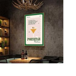 253 3 cocktail poster, retro poster, vintage poster, kitchen wall decor, bar decor, alcohol poster, cocktail painting, p