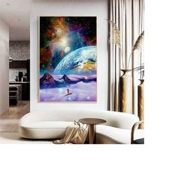 209 1 cosmos art - cosmos poster - cosmos print - galaxy painting - galaxy print - galaxy art - space poster, space pain