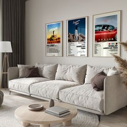 khalid set of 3 posters, khalid poster, american teen, lovely, free spirit, scenic drive, suncity, be the one, lovely, h