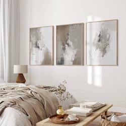 neutral modern abstract gallery wall art set of 3 beige neutral nordic prints simple abstract art modern abstract art ne