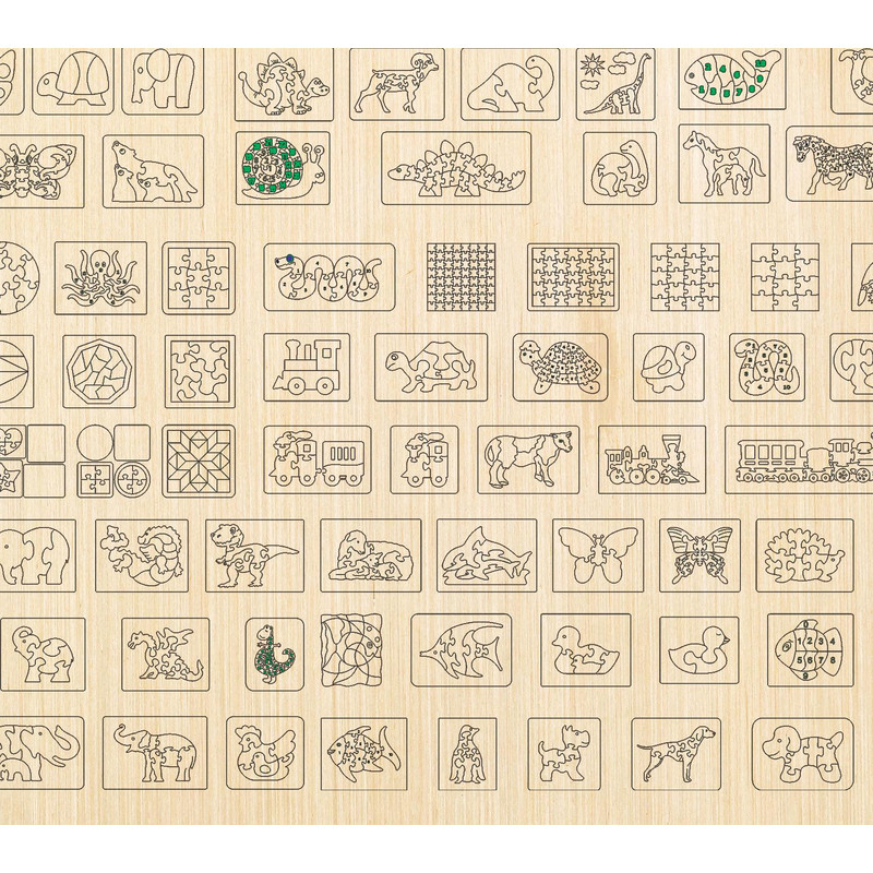 110 Children Puzzle Animals Laser Cut Bunlde Dxf Cnc Cdr Puzzle Toys Laser Cut Files Montessori Puz 0