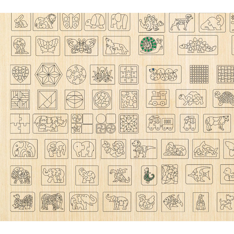 110 Children Puzzle Animals Laser Cut Bunlde Dxf Cnc Cdr Puzzle Toys Laser Cut Files Montessori Puz 1