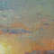 Greenish blue skies above the setting sun. Fragment of a close-up Original sea art created a more relaxed atmosphere.