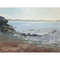 Wet Sand Painting size 6 by 8 inches hand painted by artist with oil on hardboard