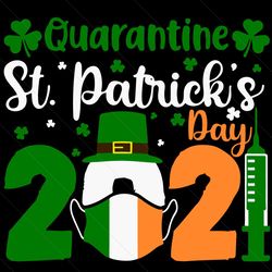 funny quarantine st patricks day 2021 shamrock in face mask svg, patrick svg, face mask svg, shamrocks svg, quarantined