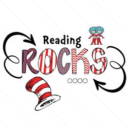 reading rocks svg, dr seuss svg, reading svg, read books svg, thing 1 svg, thing 1 thing 2 svg, dr seuss book svg, cat i