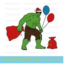 the hulk christmas svg, santa hulk, green man svg, christmas svg cut files, christmas png bundle, merry christmas, merry