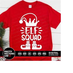 elf squad svg, christmas elf svg, dxf, eps, png, elf crew cut files, funny holiday, kids svg, winter, family shirt desig