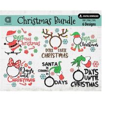 days until christmas svg design bundle | christmas countdown svg | santa coming to town svg | elf svg for cricut and sil