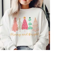 merry and bright png, retro christmas tree png, pink christmas tree png, retro pink christmas png, retro christmas png f