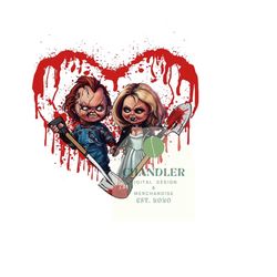 valentines day chucky png for sublimation bride of chucky