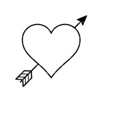 heart arrow svg, love arrow heart svg, valentine&39s day svg. vector cut file cricut, silhouette, pdf png eps dxf, decal