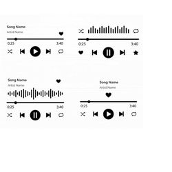 music player svg bundle music player display audio control svg play buttons svg music player png cut file instant downlo