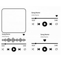 music player svg bundle spotify svg music svg png play buttons svg music player display audio control svg digital downl