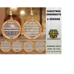 christmas sheet music ornaments svg bundle,christmas songs svg,christmas ornament,wood & acrylic ornament,laser cut file