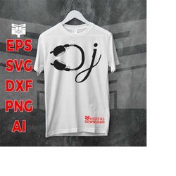 dj svg files / cool dj headphone digital art svg cut file / dj svg / music svg / instant download