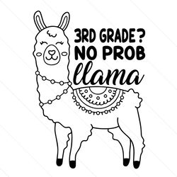 3rd grade no prob llama svg
