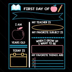 back to school chalkboard svg