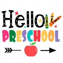 hello preschool svg