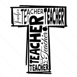 letter t teacher svg