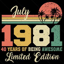 july 1981 40 years of being awesome limited edition svg