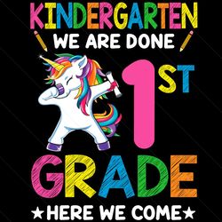 1st grade here we come dabbing unicorn svg