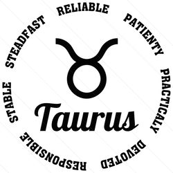 Taurus with Symbol and Traits SVG, Trending SVG, svg files, svg