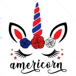 4th of july americorn svg
