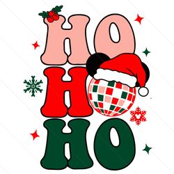 hohoho christmas mouse ears santa family trip svg