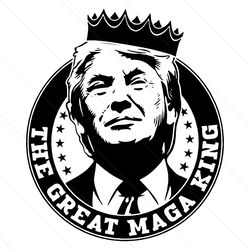 great maga king svg silhouette, funny trump svg, political svg