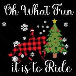 Merry Christmas Fun To Ride Horse Santa Hat SVG