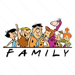 flintstones family desgin svg, funny cartoon svg